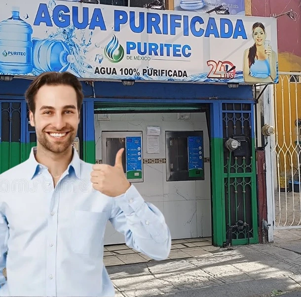 negocio de máquina vending de agua