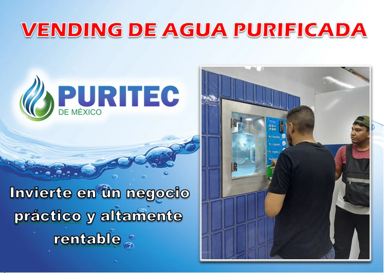 maquinas vending de agua puritec de México